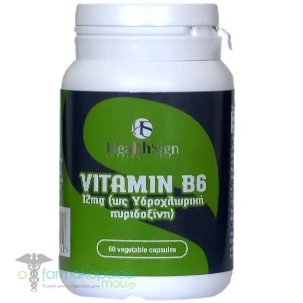 Health Sign Vitamin B6 12mg, 60caps
