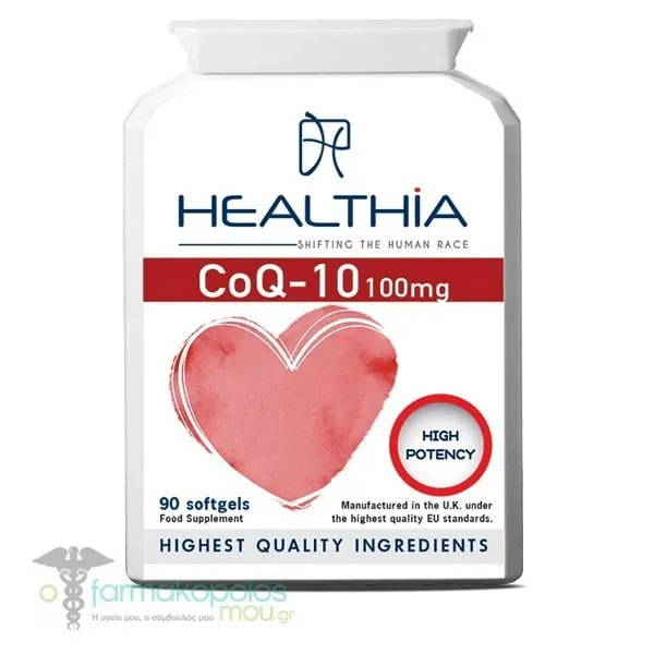 Healthia CoQ-10 100mg, 90softgels