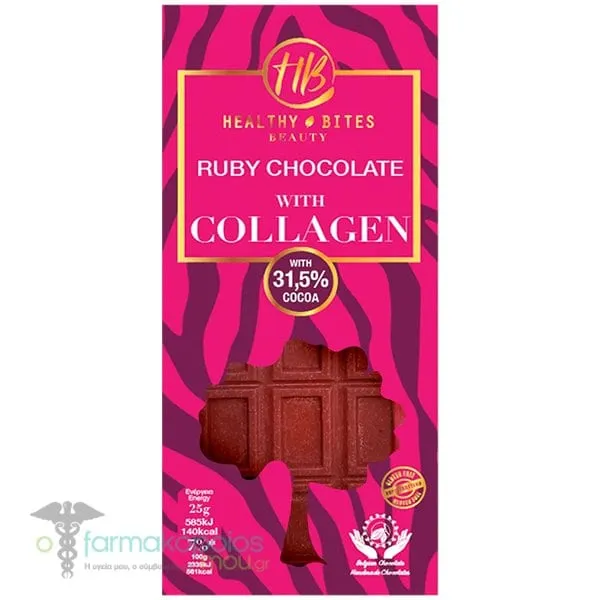Healthy Bites Ruby Gluten Free Chocolate, 50gr