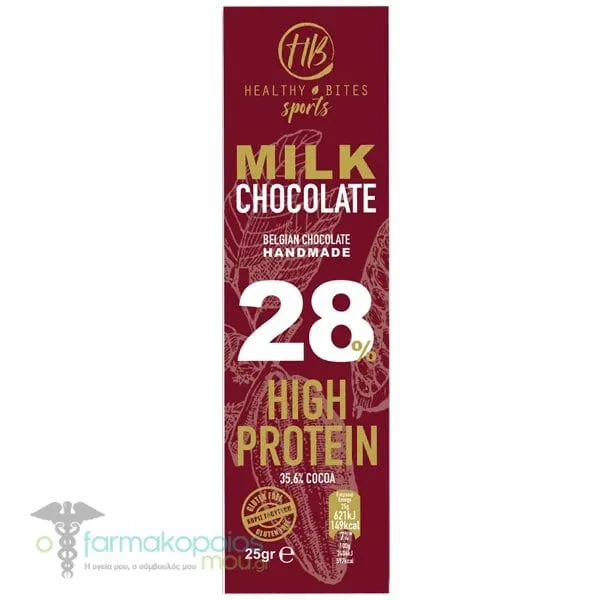 Healthy Bites Sports Milk Chocolate with 28% Protein, 25gr
