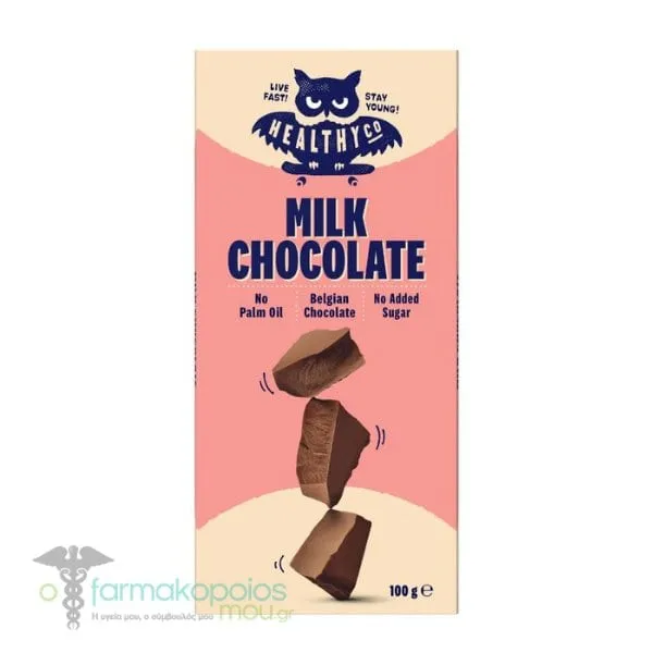 HealthyCo Milk Chocolate No Added Sugar, 100g