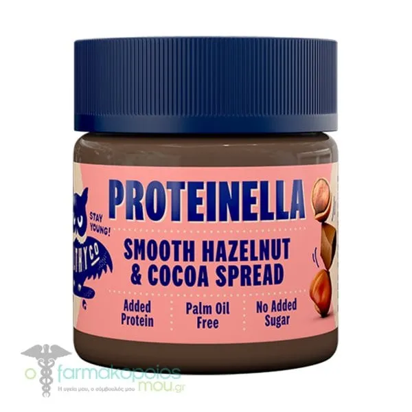 HealthyCo Proteinella Hazelnut &amp; Cocoa Άλειμμα Φουντουκιού με Κακάο &amp; Έξτρα Πρωτεΐνη Χωρίς Προσθήκη Ζάχαρης, 200g