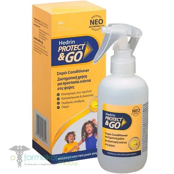 Hedrin Protect &amp; Go Σπρέι Conditioner για Προστασία Ενάντια στις Ψείρες 6m+, 200ml