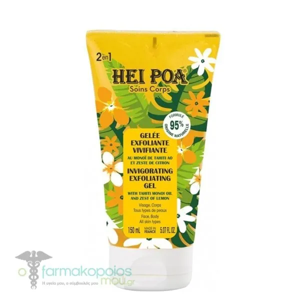 Hei Poa Invigorating Exfoliating Gel With Tahiti Monoi Oil, 150ml