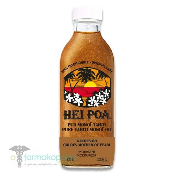 Hei Poa Pure Tahiti Monoi Oil Golden Mother of Pearl, 100ml