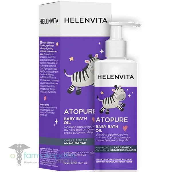 Helenvita Atopure Baby Bath Oil, 200ml