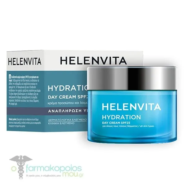 Helenvita Hydration Ενυδατική Κρέμα Ημέρας για Πρόσωπο & Λαιμό SPF25, 50ml