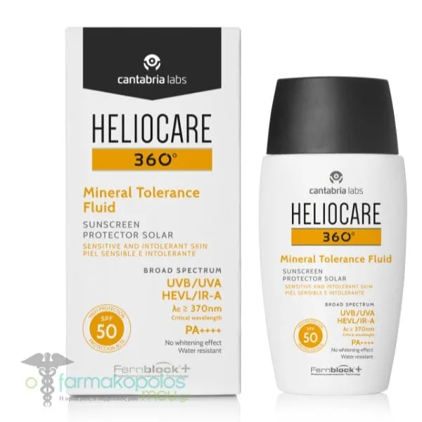 Heliocare 360 Mineral Tolerance Fluid Face Sunscreen SPF50+, 50ml