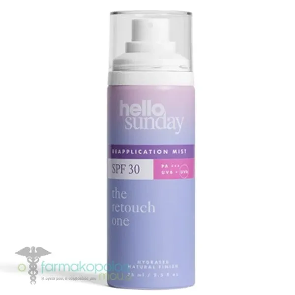 Hello Sunday The Retouch One Reapplication Face Mist Αντηλιακό Σπρέι Προσώπου με SPF30, 75ml