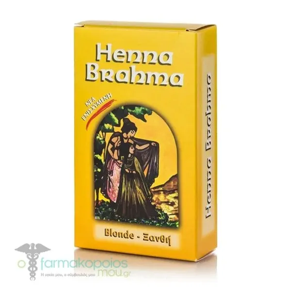 Henna Brahma Powder Βαφή Μαλλιών Ξανθό, 80g