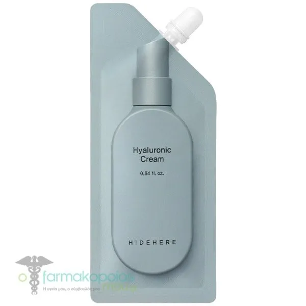 Hidehere Hyaluronic Cream Ενυδατική Κρέμα Προσώπου Ημέρας με Υαλουρονικό Οξύ, 25ml