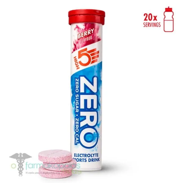 High 5 Zero Electrolyte Sports Drink Berry Flavour, 20eff.tabs