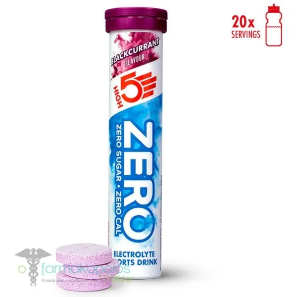 High 5 Zero Electrolyte Sports Drink Blackcurrant Flavour, 20eff.tabs