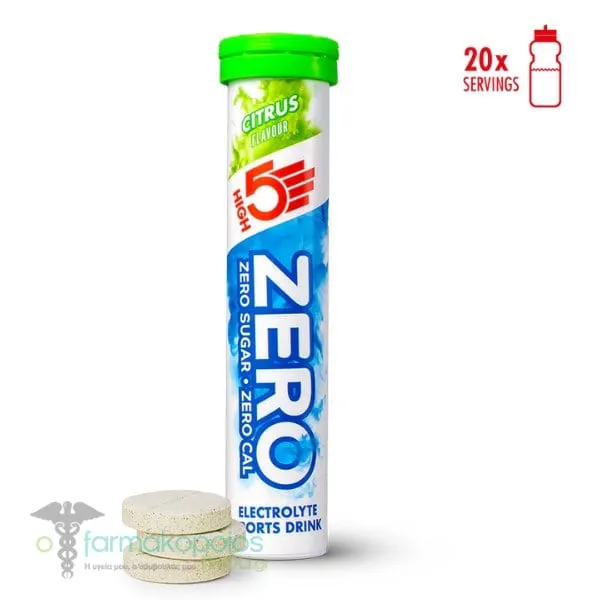 High 5 Zero Electrolyte Sports Drink Citrus Flavour, 20eff.tabs