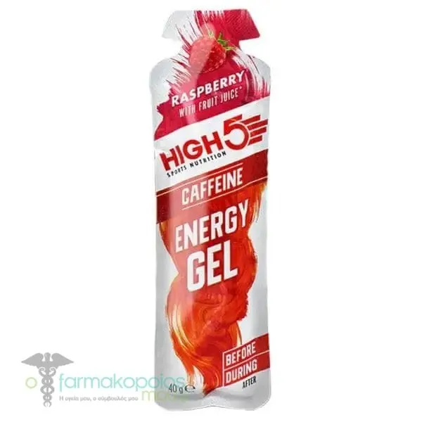 High5 Sports Nutrition Caffeine Energy Gel Raspberry Flavour, 40g