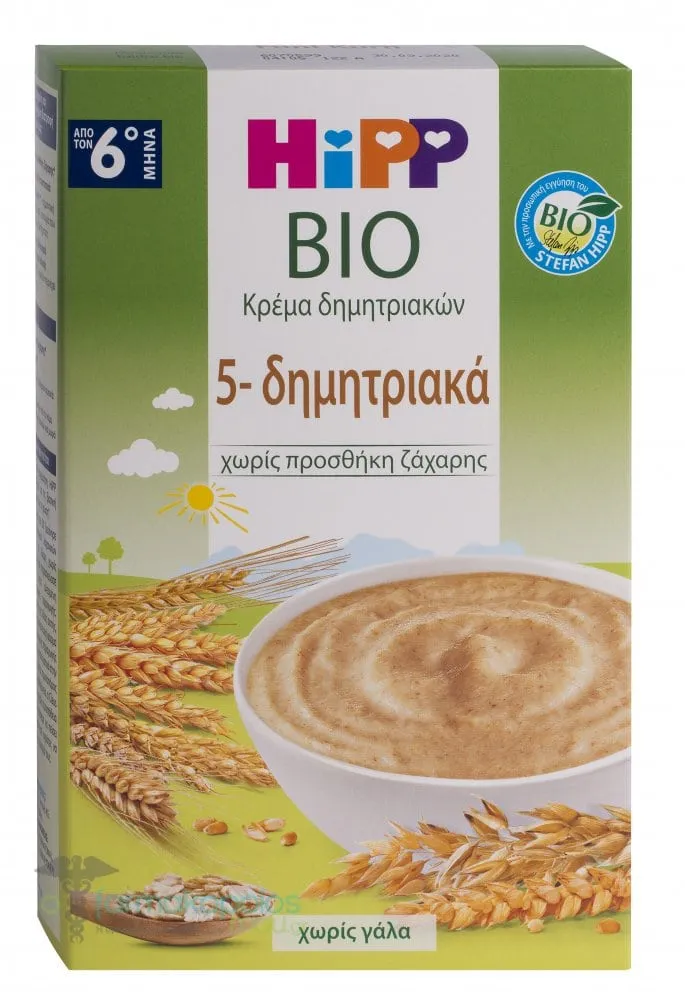Hipp Bio Cream 5 Cereals without Milk 6m+, 200g
