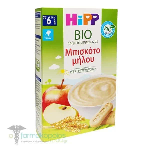 Hipp Bio Organic Cereal Cream with Apple Biscuit Sugar-Free 6m+, 250g