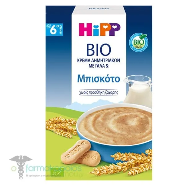 Hipp Organic Cereal Cream with Milk & Biscuit 6m+, 250g