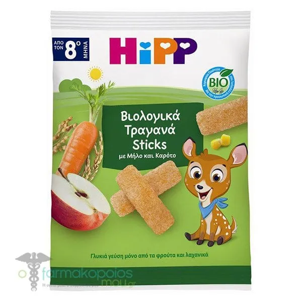 Hipp Bio Sticks με Μήλο & Καρότο από 8m+, 30g