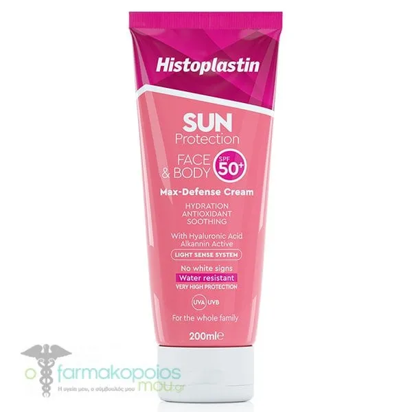 Histoplastin Sun Protection Face & Body Max Defense Cream SPF50+, 200ml