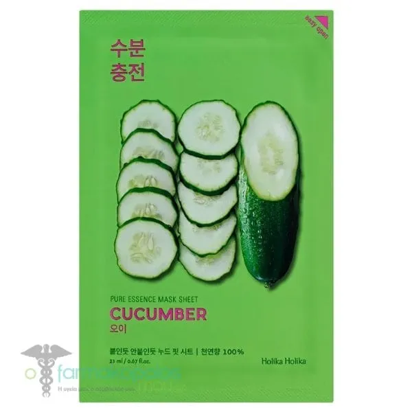 Holika Holika Pure Essence Mask Sheet Cucumber Μάσκα Προσώπου, 23ml