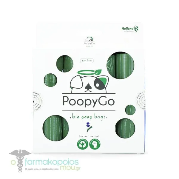 Holland PoopyGo Bio Poop Bags Lavender, 120pcs