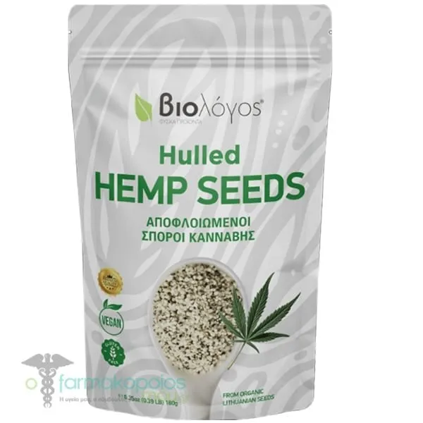 Biologos Hulled Hemp Seeds, 180gr