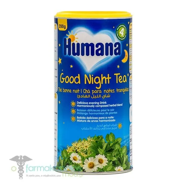 Humana Good Night Tea Delicious Evening Drink for Babies 4m+, 200gr
