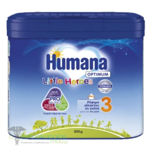 Humana Optimum 3 Little Heroes Milk Powder for 12m+, 300gr