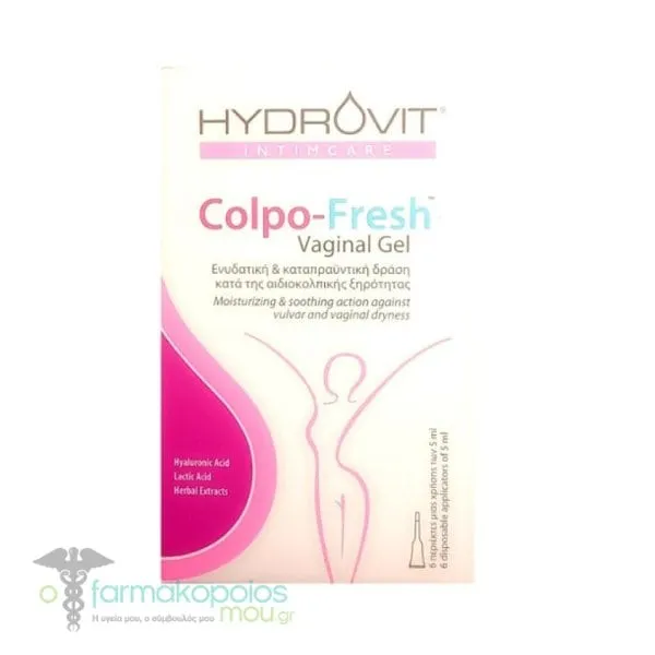 Hydrovit Intimcare Colpo-Fresh Vaginal Gel Gel with Moisturizing & Soothing Action against Vaginal Dryness, 6x5ml