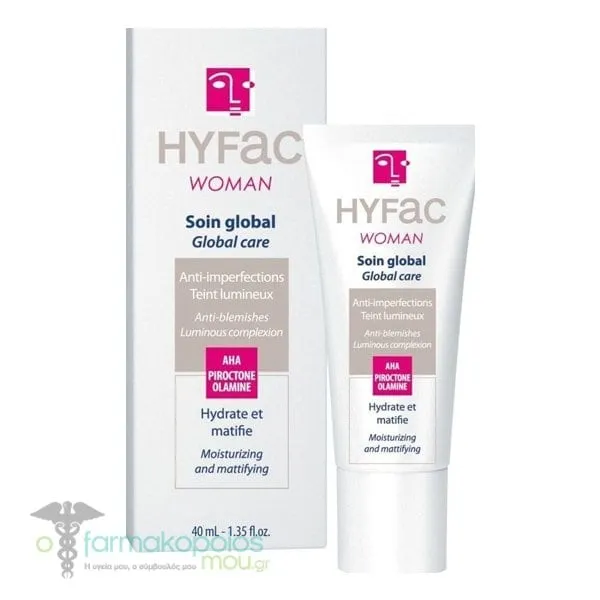 Hyfac Woman Global Care Moisturizing & Mattifying Face Cream, 40ml