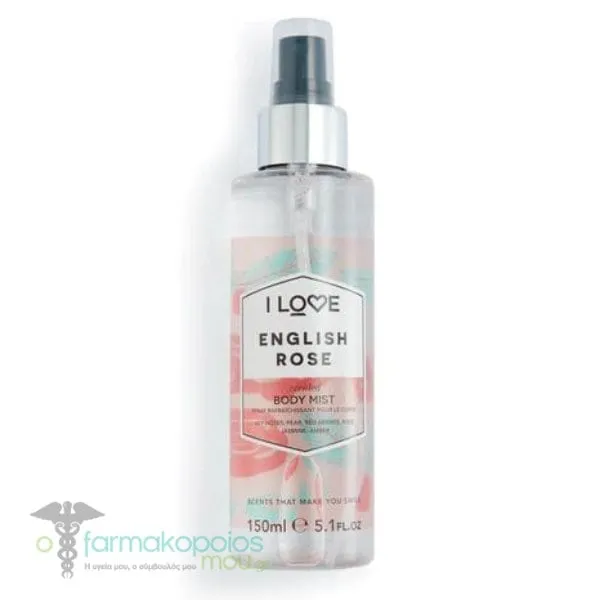 I Love English Rose Body Mist, 150ml