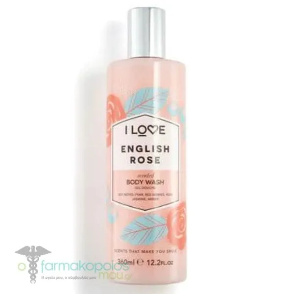 I Love English Rose Body Wash, 360ml