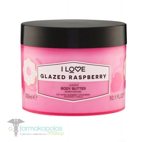 I Love Glazed Raspberry Body Butter, 300ml
