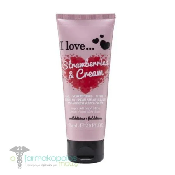 I Love Strawberries & Cream Hand Lotion, 75ml
