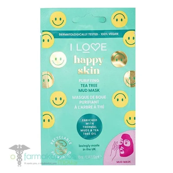 I Love Happy Skin Purifying Tea Tree Mud Mask, 10ml
