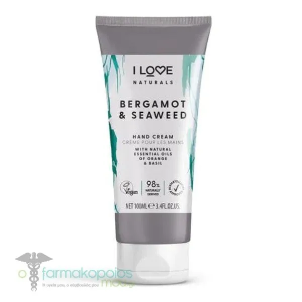 I Love Naturals Hand Cream Bergamot & Seaweed, 100ml