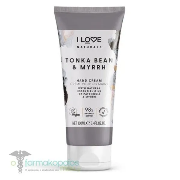 I Love Naturals Hand Cream Tonka Bean & Myrrh, 100ml