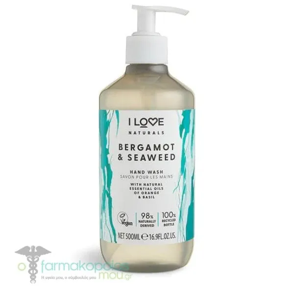 I Love Naturals Hand Wash Bergamot & Seaweed, 500ml