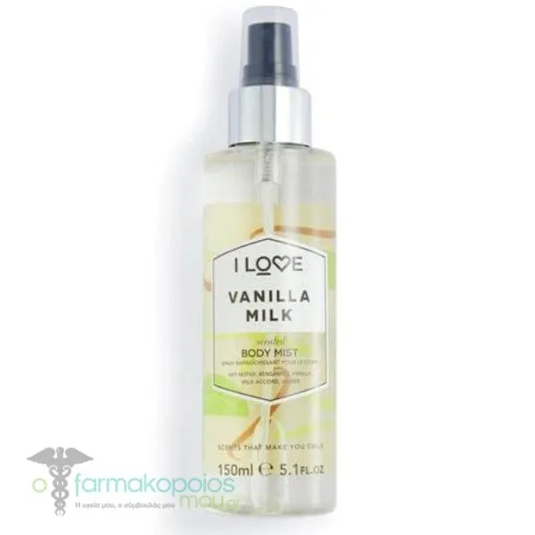 I Love Vanilla Milk Body Mist, 150ml