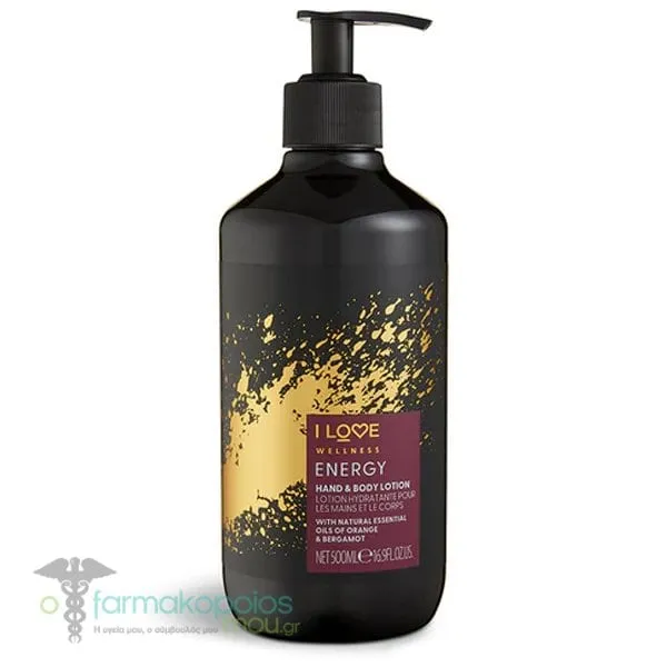 I Love Wellness Energy Hand & Body Lotion, 500ml