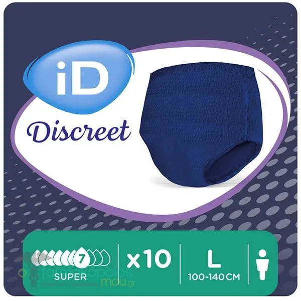 iD Discreet Pants Navy For Men Ανδρικά Εσώρουχα Ακράτειας Large, 10τεμ
