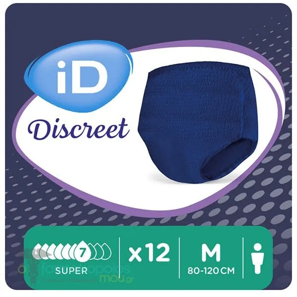 iD Discreet Pants Navy For Men Ανδρικά Εσώρουχα Ακράτειας Medium, 12τεμ