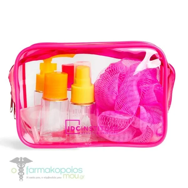 IDC Institute Neon Travel Set with 4 Bottles & Sponge, 1set