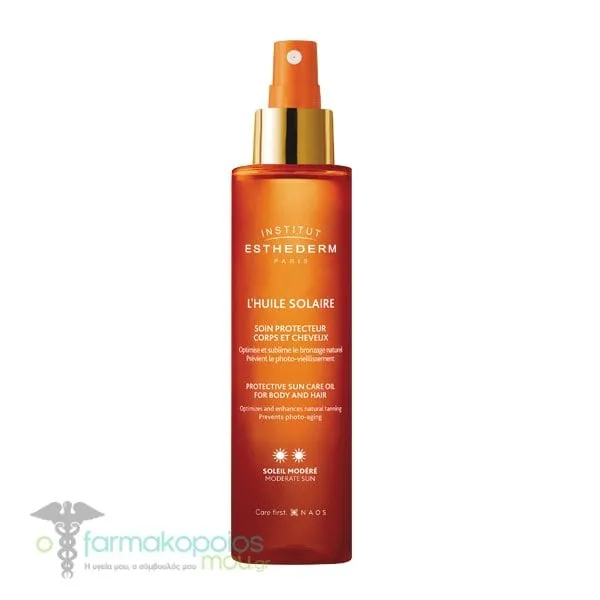 Institut Esthederm Moderate Sun Sunscreen Oil for Body & Hair, 150ml
