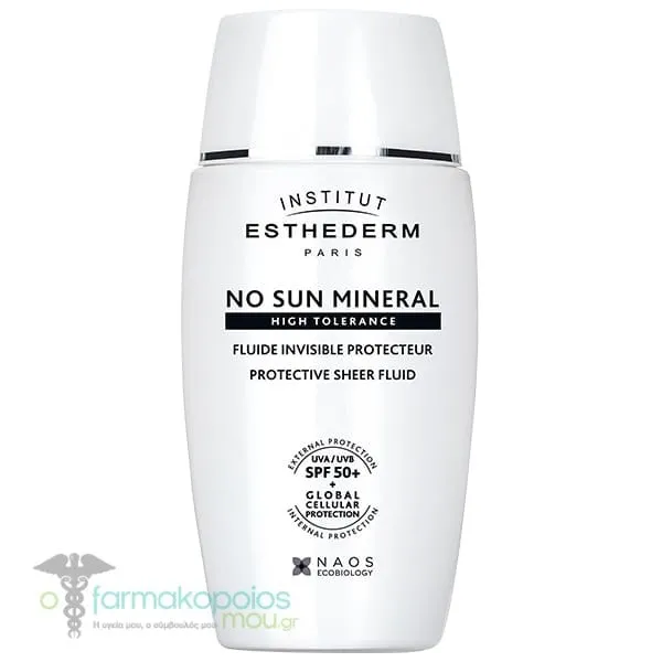 Institut Esthederm No Sun Mineral High Tolerance Fluide Αντηλιακή Κρέμα Προσώπου SPF50+, 40ml