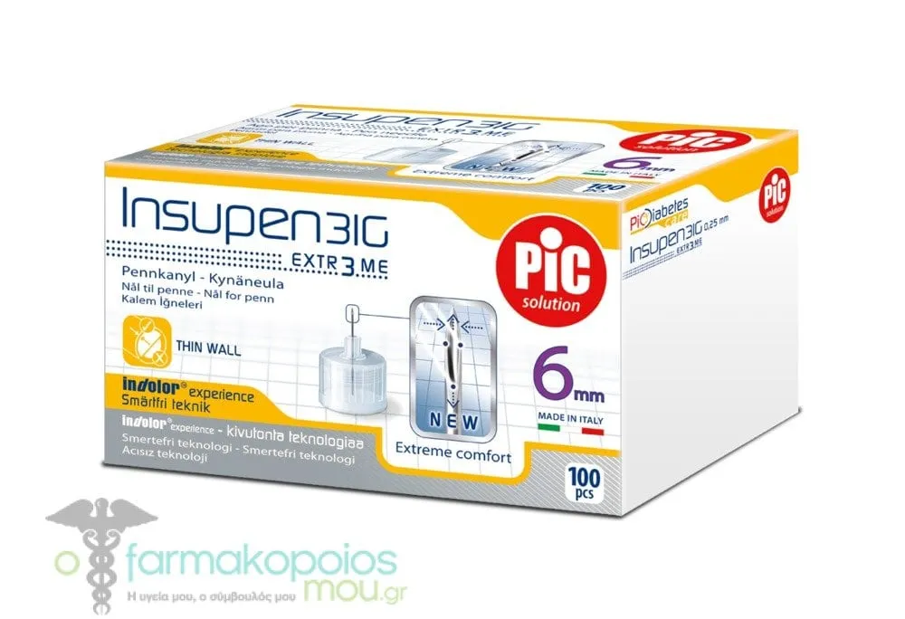 Insupen Pen Needle 31G x 6mm, 100pcs
