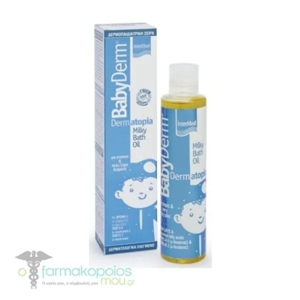 Intermed Βabyderm Dermatopia Milky Bath Oil, 200ml