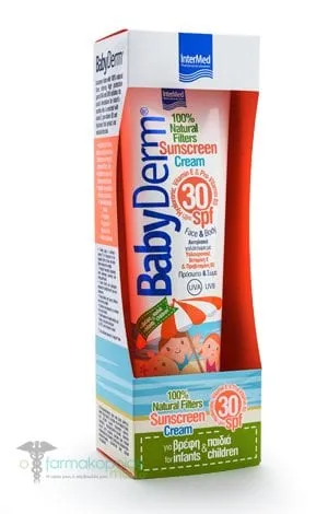 Intermed BabyDerm Sunscreen Cream SPF30 Face & Body, 300ml