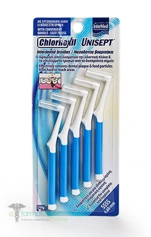 Intermed Chlorhexil Interdental Brushes SSSS 0.6mm Blue, 5pcs